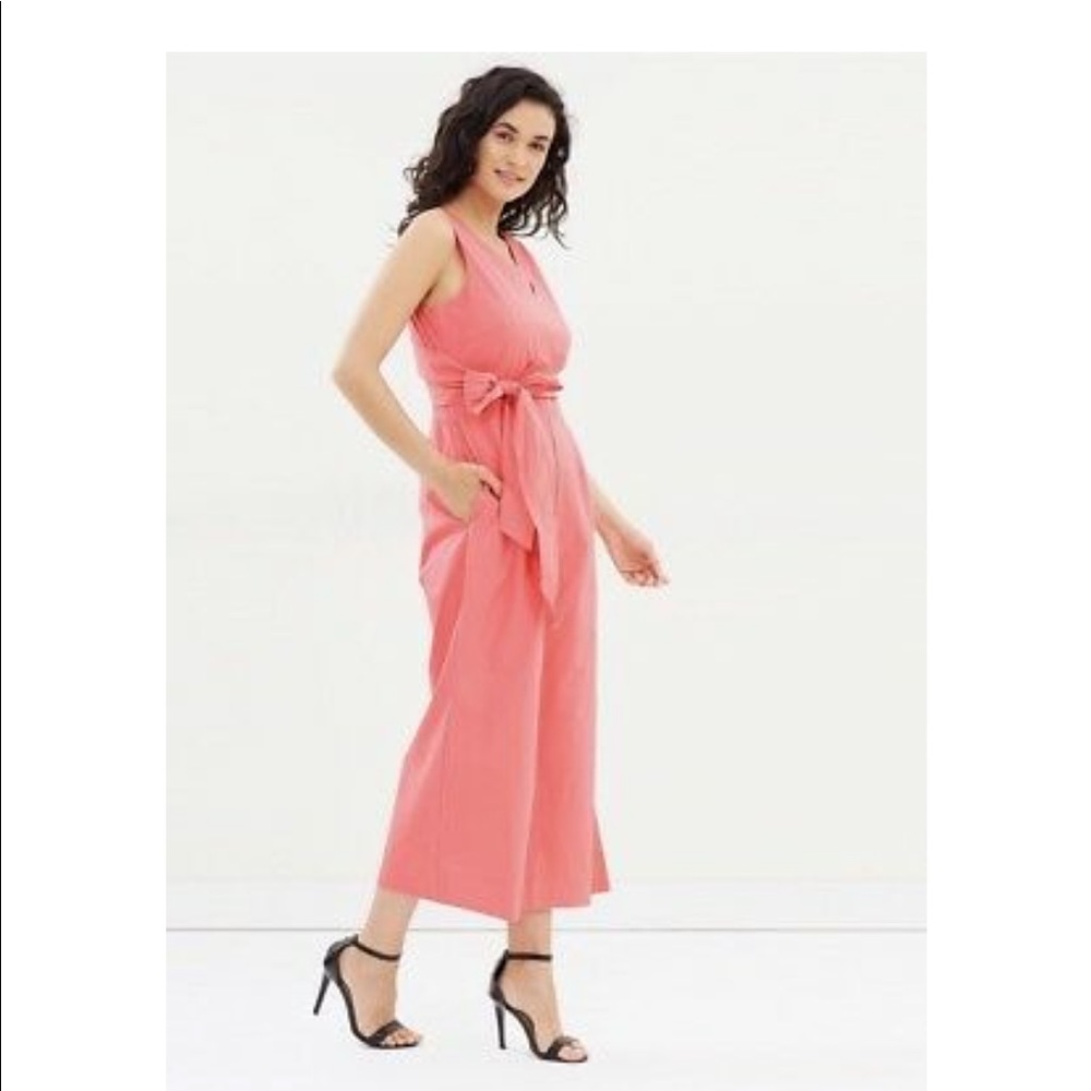 J. Crew Dark Matter Jumpsuit Bright Coral 452-40 - Picture 4 of 8